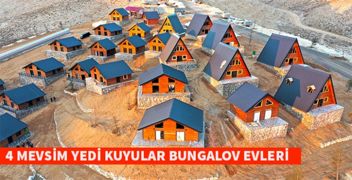 Bungalov evleri Yedikuyular'da 4 mevsim hizmet veriyor