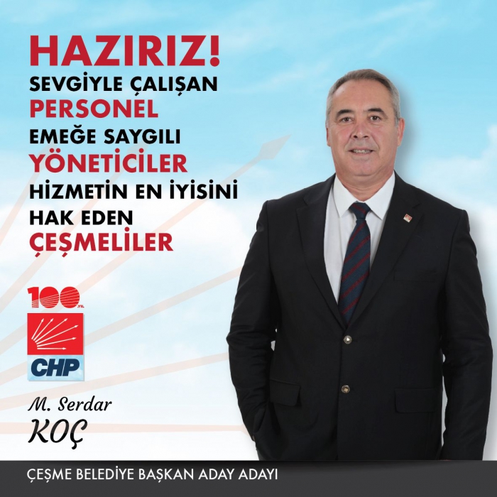 CHP aday adayı Serdar Koç Çeşme için  manifesto yayınladı