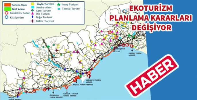 Ekoturizm Planlama tüm Türkiye için değişiyor, Mersin örneği