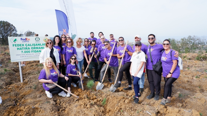 FedExCares ekibinin katkılarıyla İstanbul Şile’de 7 bin fidan yeşerecek