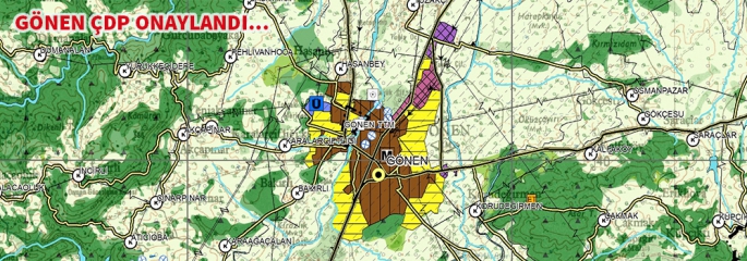 Gönen çdp plan değişikliği onaylandı.