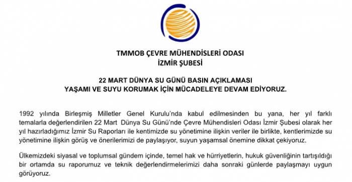 İzmir'in Su Kaynakları Tehdit Altında: ÇMO'dan Kritik Uyarılar
