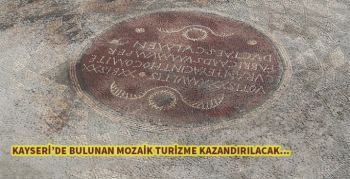 İç Anadolu'nun en büyük mozaiği Kayseri'de bulundu