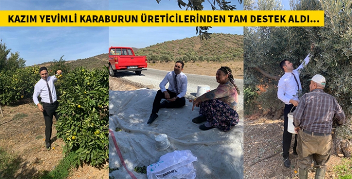 Karaburun  üreticileri Kazım Yevimli'ye tam destek verdi.