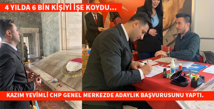 Kazım Yevimli ekibiyle Ata’sının huzuruna  çıktı ve sonrasında vekillik başvurusunu yaptı