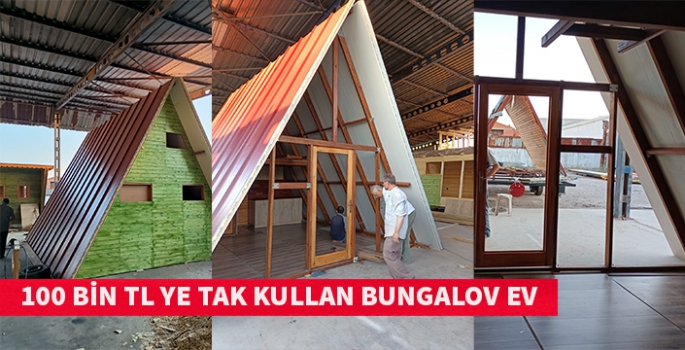 Tak kullan Bungalov evlerimiz 100 bin tl'den satışa sunulmuştur.