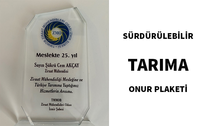 Ziraat Mühendisleri İzmir’de Buluştu: Şükrü Cem Akçay’a Sürdürülebilir Tarım Plaketi